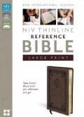 Holy Bible: New International Version Brown Italian Duo-Tone Thinline Reference Bible (Paperback)
