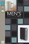 Men's Devotional Bible: New International Version, Charcoal / Steel Blue Italian Duo-Tone (Paperback)