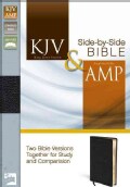 Holy Bible: King James Version & Amplified Black Bonded Leather Side-by-Side Bible (Paperback)