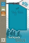 Holy Bible: New International Version Teal Italian Duo-Tone Zipper Closure Backpack Bible (Paperback)