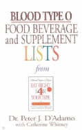Blood Type O Food, Beverage, And Supplemental Lists (Paperback)