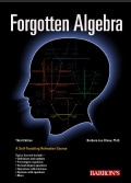 Forgotten Algebra: A Self-Teaching Refresher Course (And the Optional Use of the Graphing Calculator) (Paperback)