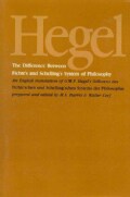 The Difference Between Fichte's and Schelling's System of Philosophy (Paperback)