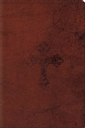 Holy Bible: English Standard Version, Walnut, Trutone, Weathered Cross Design, Compact Bible (Paperback)