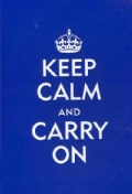 Keep Calm and Carry On Blue Journal (Hardcover)