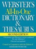 Webster's All-In-One Dictionary & Thesaurus (Hardcover)