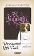 Devotional Gift Pack: KJV Thinline Gift Bible, Chocolate Flexisoft with Pink Foil/Morning by Morning