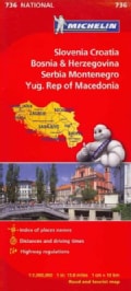 Michelin Slovenia, Croatia, Bosnia & Herzegovina, Serbia Montenegor Yug. Rep of Macedonia (Sheet map, folded)