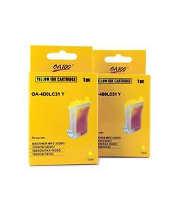 Yellow Ink Cartridge for Brother LC31Y (Pack of 2)