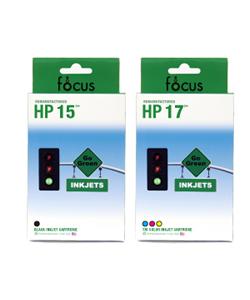 HP 15 and 17 2-Pack Ink Cartridge Combo (Remanufactured)