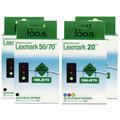 Lexmark 50 & 20 4-pack Combo Ink Cartridge (Remanufactured)