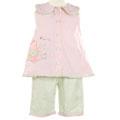 Picture Me Pink Bear Infant Capri Set
