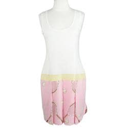 Fila White and Pink Tennis Printed Jersey Tank Dress