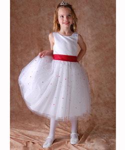 Sophia's Style Ruby Sash Flower Girl Dress