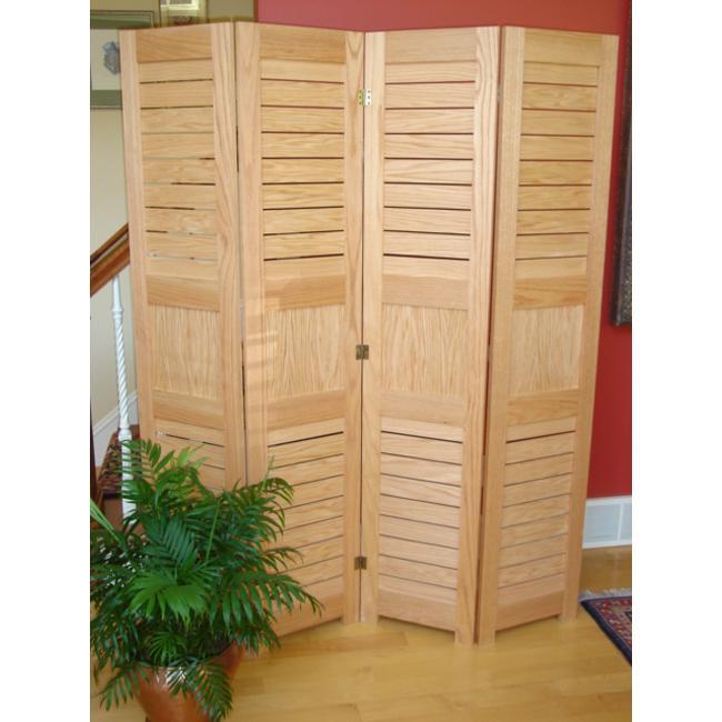 Classic Oak Natural 4 panel Room Divider