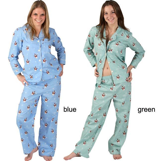 Mystic Clothing Womens Snowman Print Pajamas  