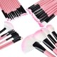 Zodaca 32-piece Pink Professional Beauty Makeup Brushes Tool Set with Pouch Bag