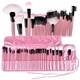 Zodaca 32-piece Pink Professional Beauty Makeup Brushes Tool Set with Pouch Bag
