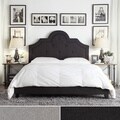 INSPIRE Q Harper Tufted High-arching Linen Upholstered Queen-size Platform Bed