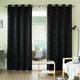Aurora Home Twinkling Metallic Gold Star Printed Thermal Blackout Grommet Curtain Panel Pair