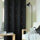 Aurora Home Twinkling Metallic Gold Star Printed Thermal Blackout Grommet Curtain Panel Pair