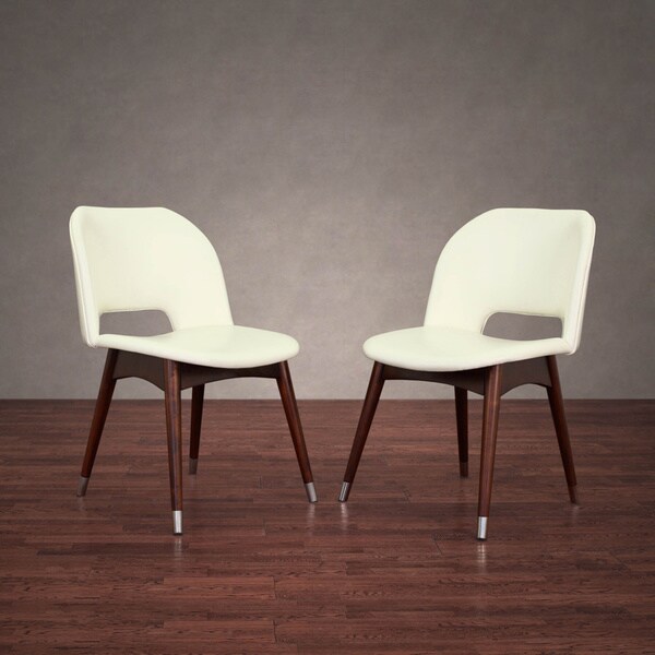 Betty Modern White Leather Dining Chairs (Set of 2) Overstock Shopping Great Deals on Dining
