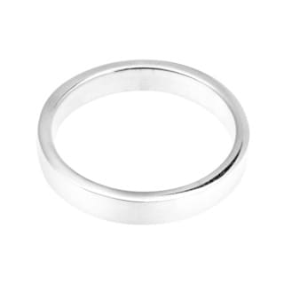 Simple Everyday Wear .925 Sterling Silver Plain Band (Thailand)