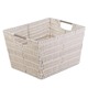 White Storage Woven Baskets (Set of 4)