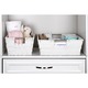 White Storage Woven Baskets (Set of 4)