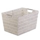 White Storage Woven Baskets (Set of 4)