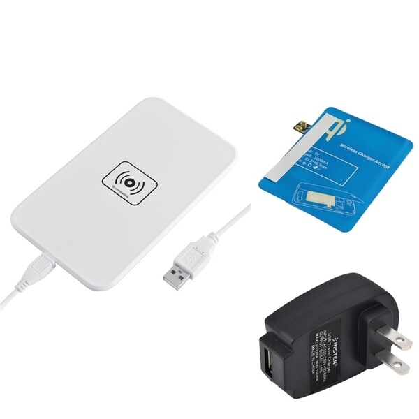 Insten Qi White Wireless Power Charger Charging Pad With Receiver for Samsung Galaxy Note 2 II N7100