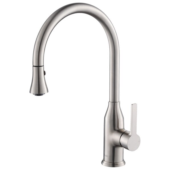 Rivuss Aureus Brushed Nickel Single Lever Solid Brass Pull-down Kitchen Faucet