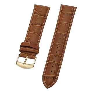 Stuhrling Original Men's Brown Alligator Embossed Leather Strap