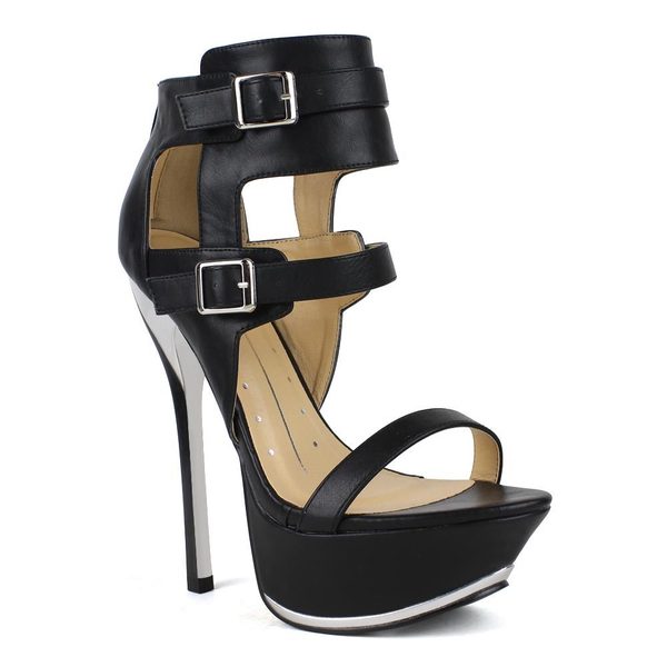 Fahrenheit Women's Amy-02 Dual Buckle High Heel Sandals