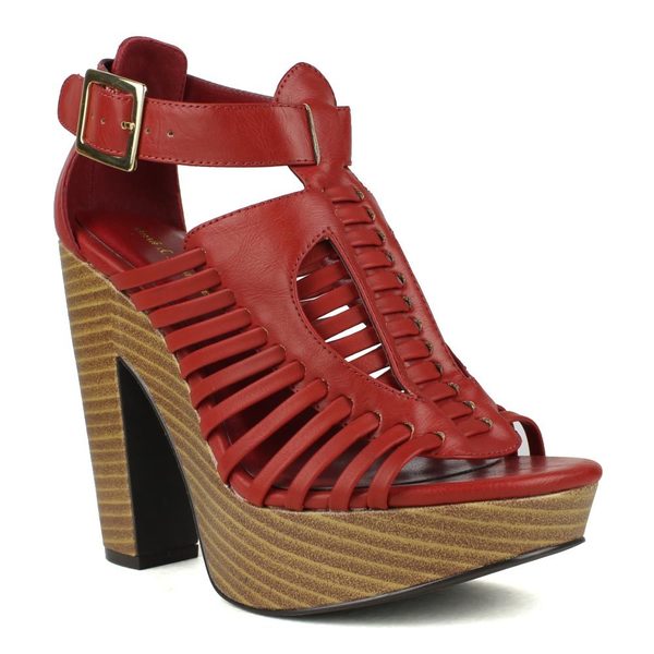 Mark and Maddux Women's Toby-02 Strappy Chuncky Heel Sandals