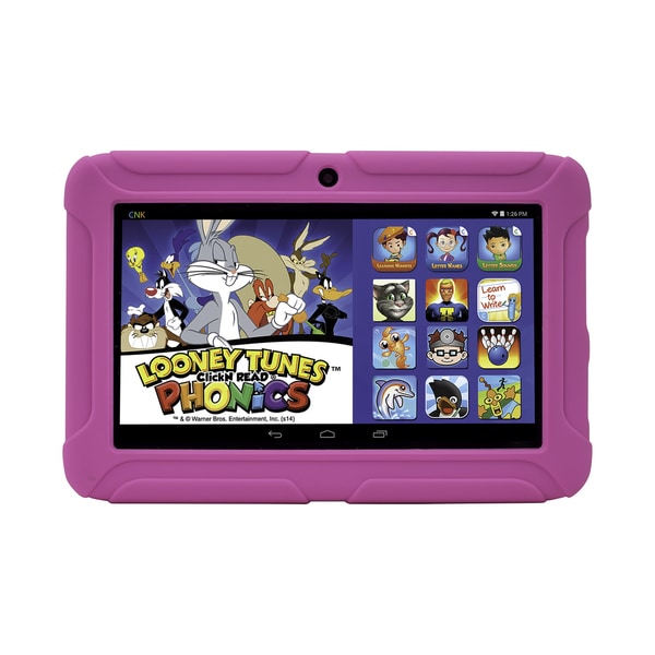 ClickN Kids Tablet 2 Pink 7-inch 8GB Wi-Fi Kids Tablet with Pre-loaded Learning Apps and Games