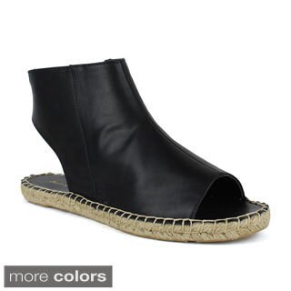 Mark and Maddux Women's Woven Flat Open Toe Slingback Sandals