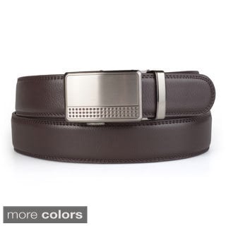 Vance Co. Men's Genuine Leather Adjustable Ratchet Belt
