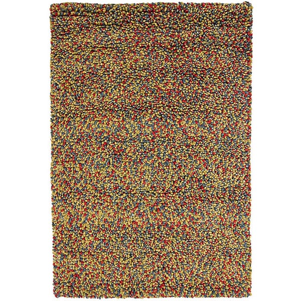 Multi Colored Modern Shag Area Rug (5' x 7') Overstock Shopping The