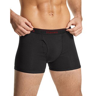 Hanes Classics Men's Tagless Stretch Fit Short Leg Boxer Briefs with Comfort Flex Waistband (Pack of 4)