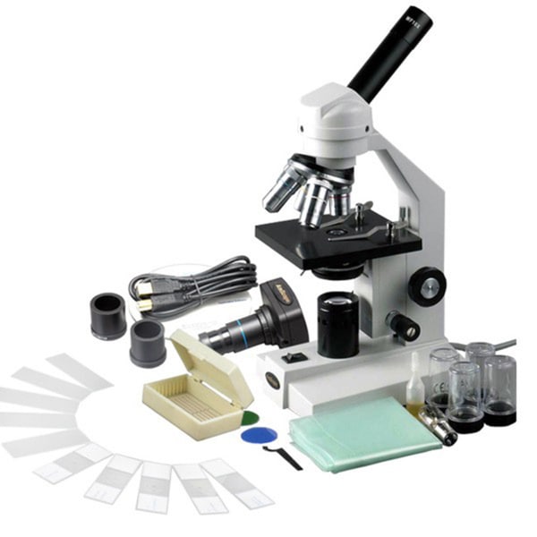 40X2500X Advanced Compound Microscope with USB Digital Camera and 10