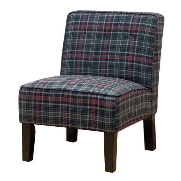 Plaid Button Tufted Accent Chair 17166639 Shopping