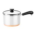 Revere 1400 Line Stainless Steel Copper Bottom 2-quart Covered Saucepan