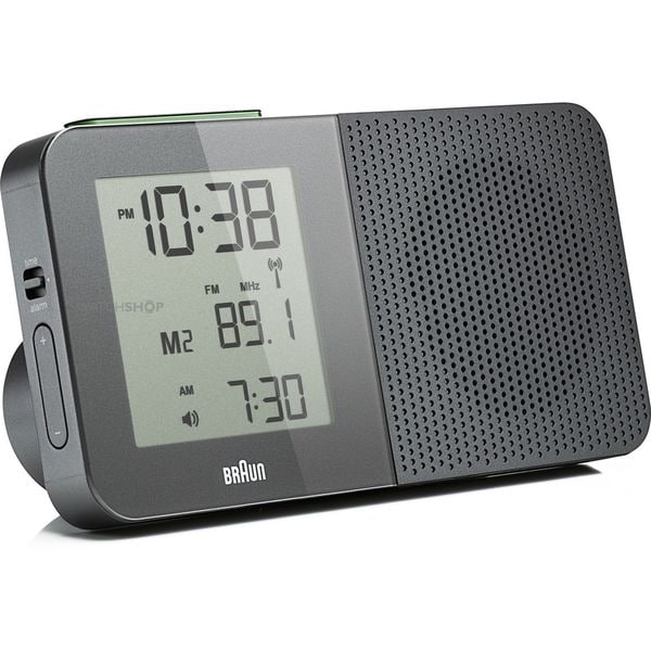 Braun Grey Digital LCD Global FM/AM Radio Alarm Clock