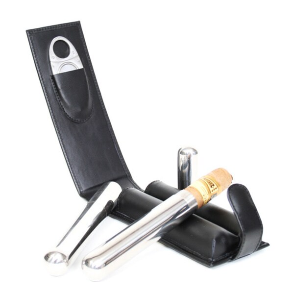 Royce Leather Luxury Double Cigar Case