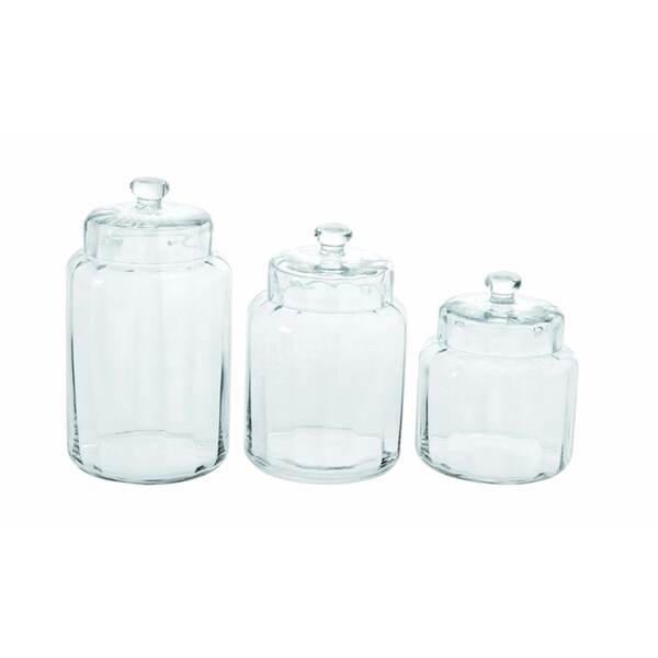 Glass Simple Kitchen Jar Set