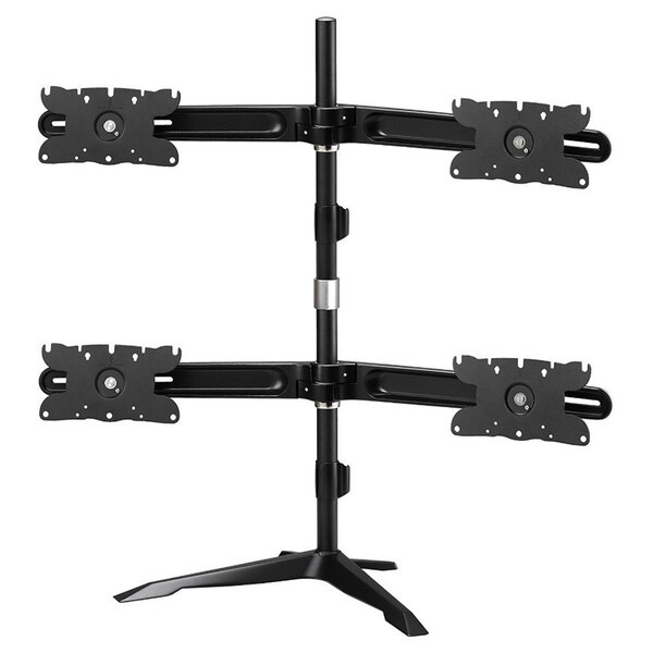 Dyconn Albatross (DE734S-S) Vanguard Series Quadruple Monitor Gaming Mount with Independent Arm Height Adjustment