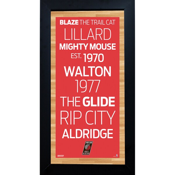 Portland Trailblazers Subway Sign 6x12 Framed Photo