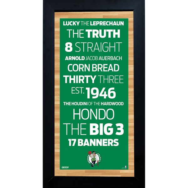 Boston Celtics Subway Sign 6x12 Framed Photo