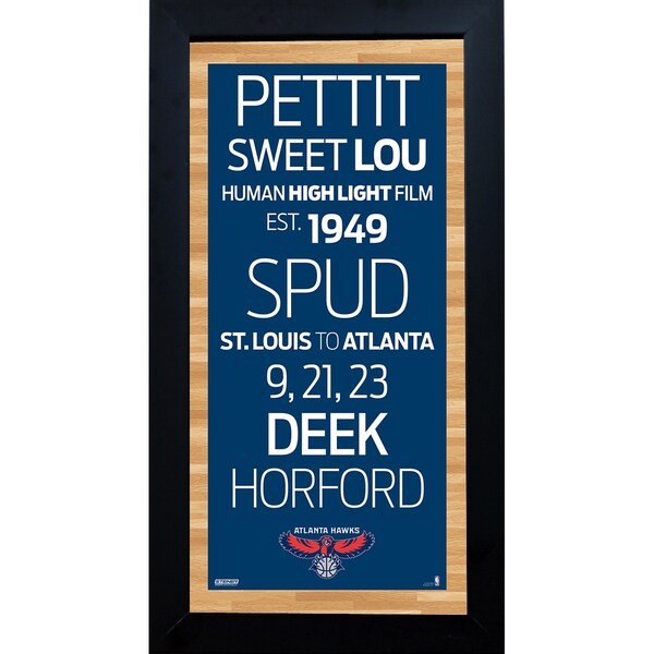 Atlanta Hawks Subway Sign 6x12 Framed Photo